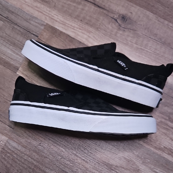 Vans Classic Black Checkered Slip-Ons - Picture 2 of 6